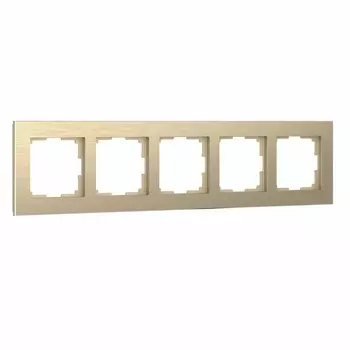 Рамка Werkel Aluminium на 5 постов шампань алюминий W0021711 4690389158179