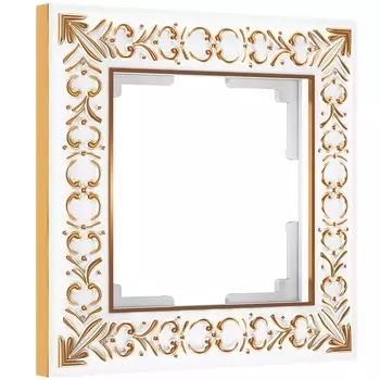 Рамка Werkel Antik на 1 пост белое золото W0011523 4690389158223