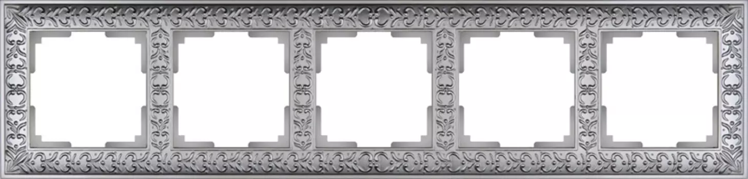 Рамка Werkel Antik на 5 постов матовый хром WL07-Frame-05 4690389145704
