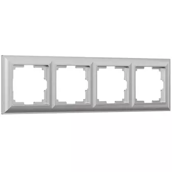 Рамка Werkel Fiore на 4 поста серебряный W0042206 4690389160431
