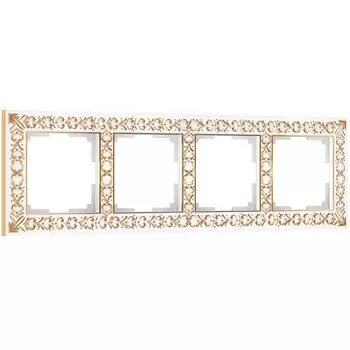 Рамка Werkel на 4 поста (белое золото) a050935 4690389158278
