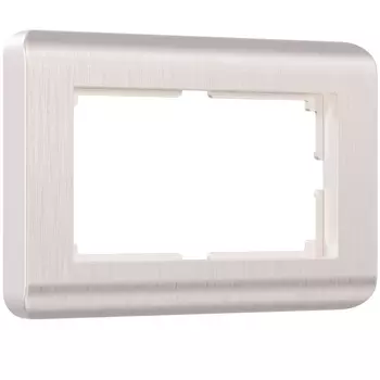 Рамка Werkel Stream для двойной розетки перламутровый W0082113 4690389162589