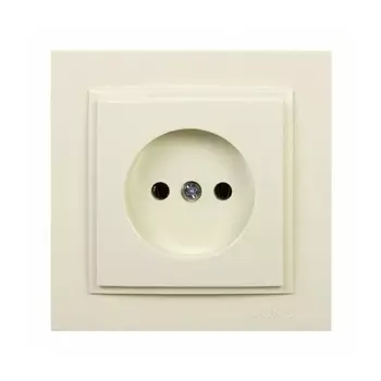 Розетка 2К Mono Electric Despina 16A 250V винтовое подключение крем 102-170022-116