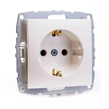 Розетка 2К+З Mono Electric Despina/ Larissa 16A 250V винтовое подключение жемчуг 500-002521-117