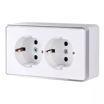 Розетка двойная с заземлением Werkel Gallant белый W5072101 4690389164644