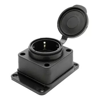 Розетка Feron Stekker с/з 32A 4000V с крышкой черный RST163144 39018 /39018