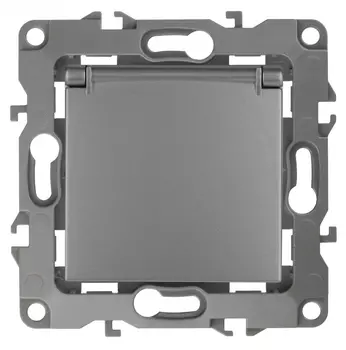 Розетка ЭРА 12 2P E Schuko со шторками с крышкой 16A 250V 12-2103-12