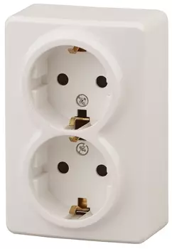 Розетка ЭРА Эксперт 2х2P E Schuko со шторками 16A 250V 11-2206-02