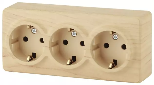 Розетка ЭРА Эксперт 3х2P E со шторками Schuko 16A 250V 11-2209-11