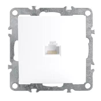 Розетка компьютерная Feron Stekker Эрна белый PST00-9107-01 39314 /39314