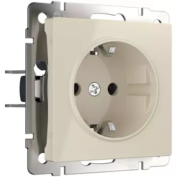 Розетка с заземлением и шторками Werkel слоновая кость W1171103 4690389155758