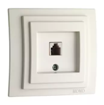 Розетка телефонная RJ11 Mono Electric Despina/ Larissa 3 кат белый 500-001925-124