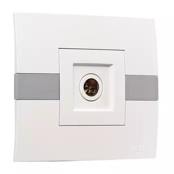 Розетка TV концевая Mono Electric Eсо экран белый 101-010104-128