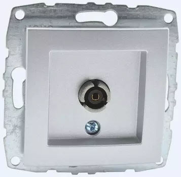 Розетка TV проходная Mono Electric Despina/ Larissa универсальная экран серебро 500-002105-137