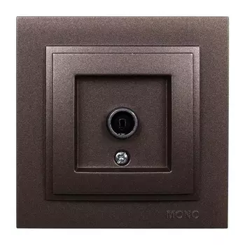 Розетка TV проходная Mono Electric Despina универсальная экран бронза 102-232305-137