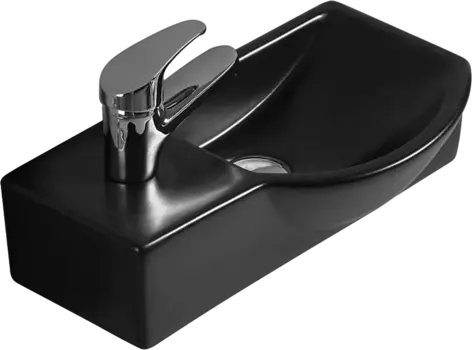 Рукомойник Weltwasser WW Aisbach 7940 MT-BL L матовый черный 10000008688