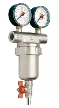 Сетчатый фильтр Itap 189 1 1/2 муфтовый, с 2-мя манометрами и спускником