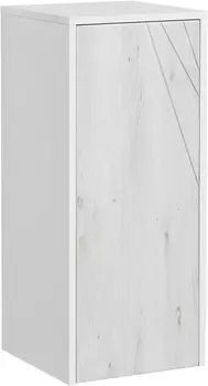 Шкаф Акватон Сакура ольха наварра, белый, с бельевой корзиной 1A220703SKW80