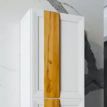 Шкаф Бриклаер Берлин 60 белый глянец, дуб золотой