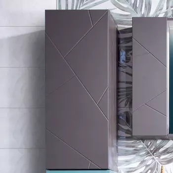 Шкаф Бриклаер Кристалл 90 софт графит 4627125414626