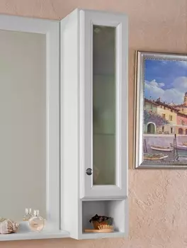 Шкаф La Beaute Classic Michel белый матовый, матовое стекло, серебро R SMI24LBO.Dx.O.CR