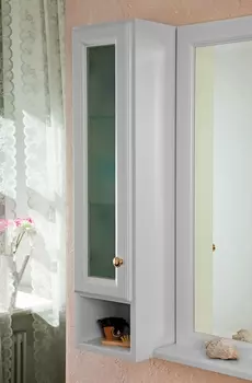 Шкаф La Beaute Classic Michel белый матовый, матовое стекло, золото L SMI24LBO.Sx.O.OR