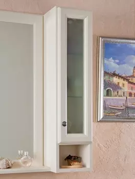 Шкаф La Beaute Classic Michel слоновая кость матовый, матовое стекло, серебро R SMI24AVO.Dx.O.CR