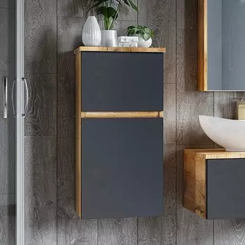 Шкаф Misty Ива 40 универсальный графит, каштан П-Ива05040-48