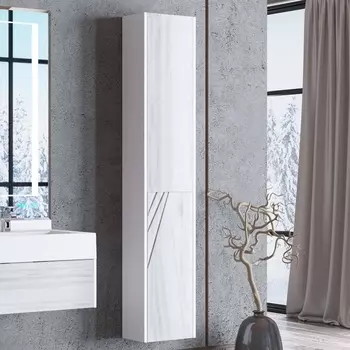 Шкаф-пенал Акватон Сакура R, ольха наварра, белый 1A219903SKW8R