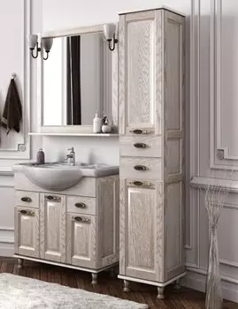 Шкаф-пенал Aquanet Тесса 35 жасмин, золото 185810