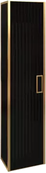 Шкаф-пенал Armadi Art Monaco подвесной, черный глянец, золото 868-BG