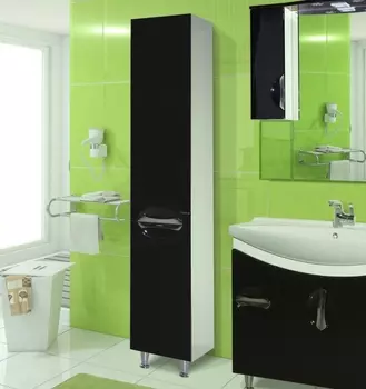 Шкаф-пенал Bellezza Лагуна 35 L черный 4622107002044