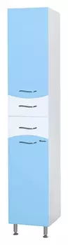 Шкаф-пенал Bellezza Мари 35 L белый/голубой 4622904112236