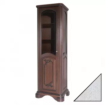 Шкаф-пенал Bellezza Виктория 60 L белый патина золото 4629209572383