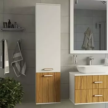 Шкаф-пенал Brevita Alskar R, белый, дерево ALS-05040-15П