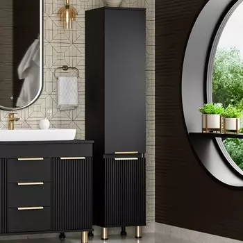 Шкаф-пенал Brevita Enfida 35 R черный ENF-05035-020P