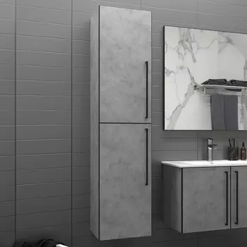 Шкаф-пенал Brevita Rock L, бетон светло-серый ROCK-05035-48-2Л