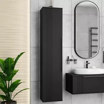 Шкаф-пенал Brevita Savoy 35 универсальный, черный SAV-05035-030