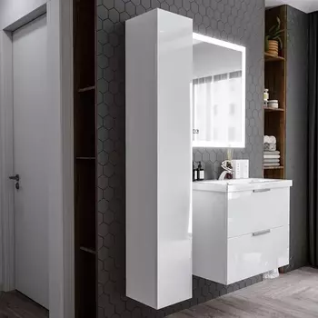 Шкаф-пенал Бриклаер Хелена белый глянец 4627125416378