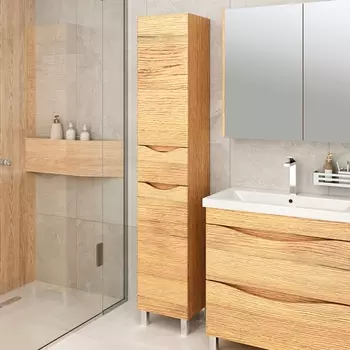 Шкаф-пенал Emmy Дакота L, рустик соломенный Dak35penA2-l