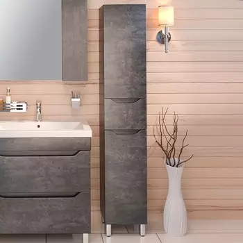 Шкаф-пенал Emmy Стоун R, серый бетон Stu35penA2-r