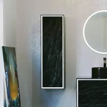 Шкаф-пенал Jorno Charm 115 черный мрамор Cha.04.115/P/Bm