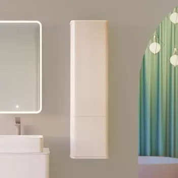 Шкаф-пенал Jorno Pastel 125 белый жемчуг Pas.04.125/P/W