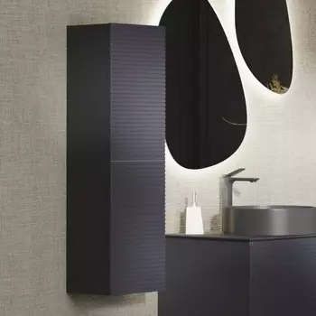 Шкаф-пенал Jorno Stone 120, антрацит, универсальный Stn.04.120/P/A/JR