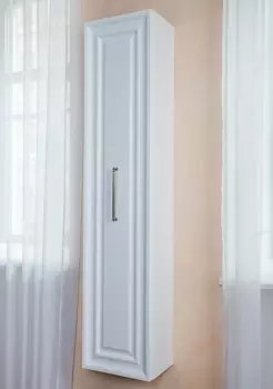 Шкаф-пенал La Beaute Classic Cornelia белый матовый, фурнитура серебро CCO.REV.LBO.CR