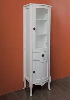 Шкаф-пенал La Beaute Classic Joanna белый матовый, фурнитура бронза R CJO.Dx.LBO.BR