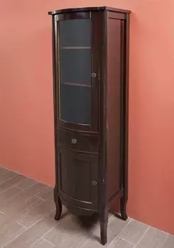 Шкаф-пенал La Beaute Classic Joanna темное дерево глянец, фурнитура серебро L CJO.Sx.MOK.CR