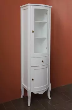 Шкаф-пенал La Beaute Classic Lorette белый матовый, фурнитура бронза R CLO.Dx.LBO.BR