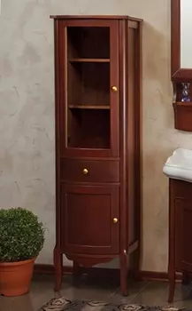 Шкаф-пенал La Beaute Classic Lorette орех матовый, фурнитура золото L CLO.Sx.N.OR