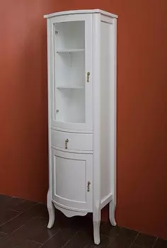 Шкаф-пенал La Beaute Classic Nora белый матовый, фурнитура бронза L CNO.Sx.LBO.BR